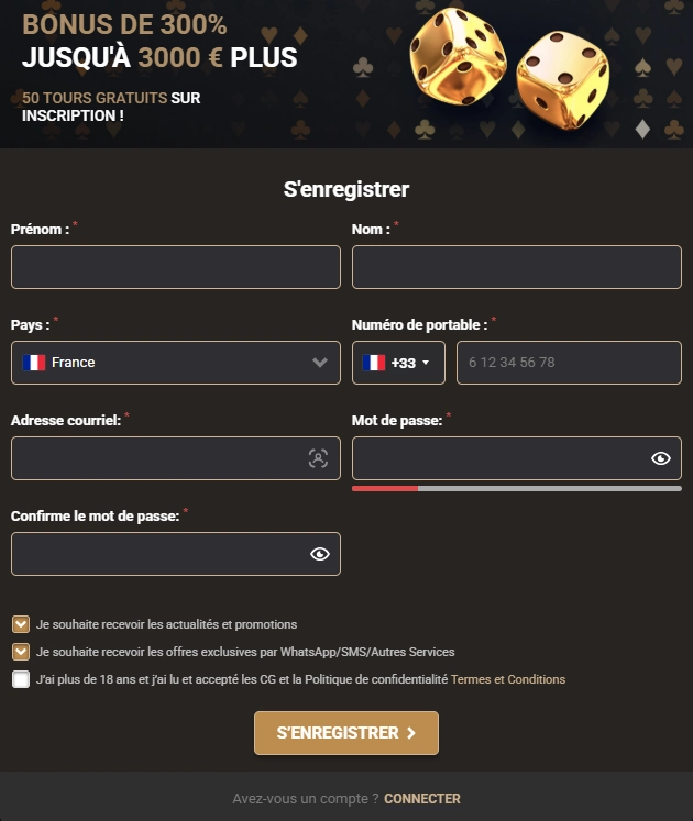 Vegas Plus Casino S`enregistrer